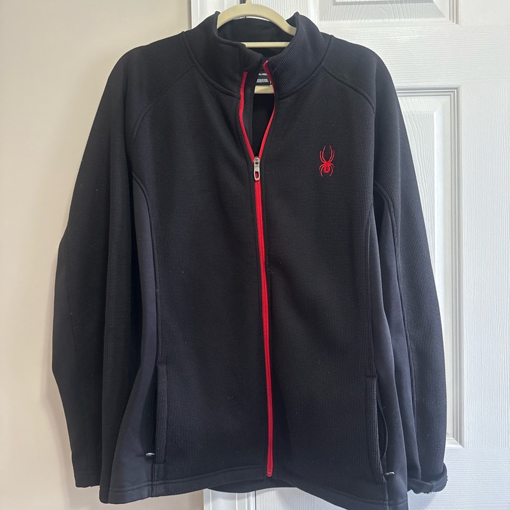 Spyder Black Jacket with Red Accents